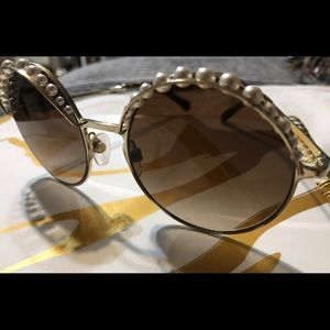 Chanel 4234H Round Sunglasses with Pearls
